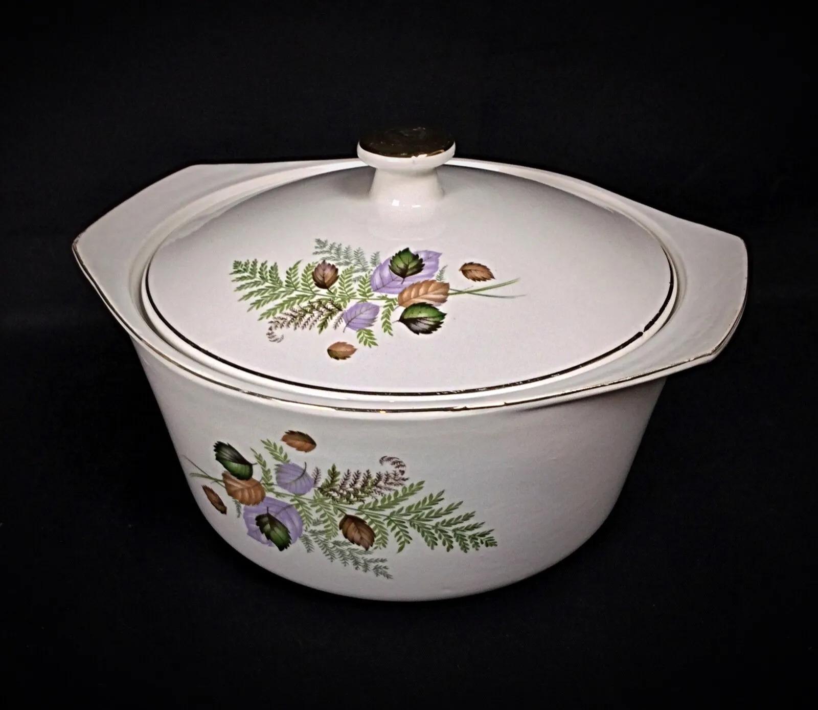 Soupière ancienne et rare en faïence florale de Digoin Sarreguemines Thai - 2Y249 en vente 4