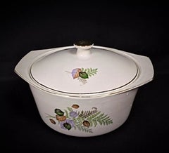 Antique and Rare Floral Faience Soup Tureen by Digoin Sarreguemines Thai - 2Y249