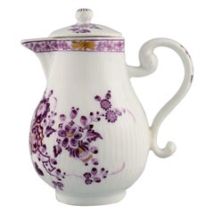 Ancien et rare pot à moka de Meissen en porcelaine peinte à la main, début du 19ème siècle