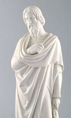 Antique et rare sculpture de Royal Copenhagen en biscuit, vers 1870