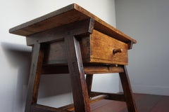 Antique and Rustic Early 1800s Wooden Spanish Countryside Pay Table with Drawer