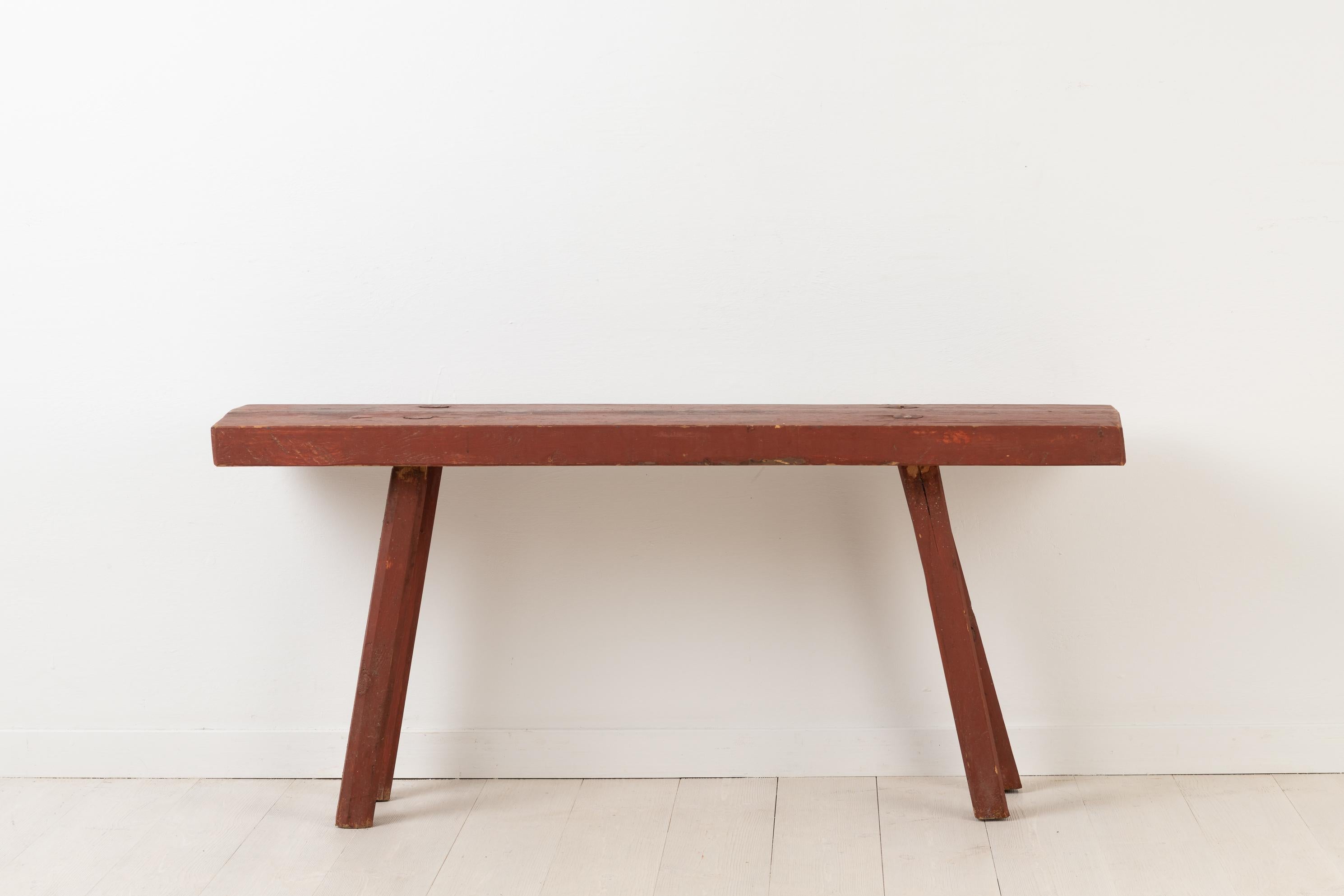 Swedish Antique and Rustic Folk Art Bench from Sweden For Sale