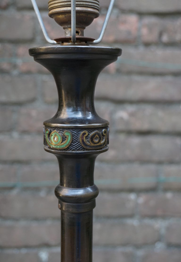 Antique and Stylish Japanese Meiji Era Bronze Floor Lamp ...