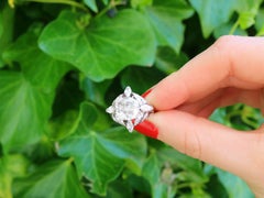 Antique and Vintage 4.74 Carat Diamond and Platinum Cocktail Ring