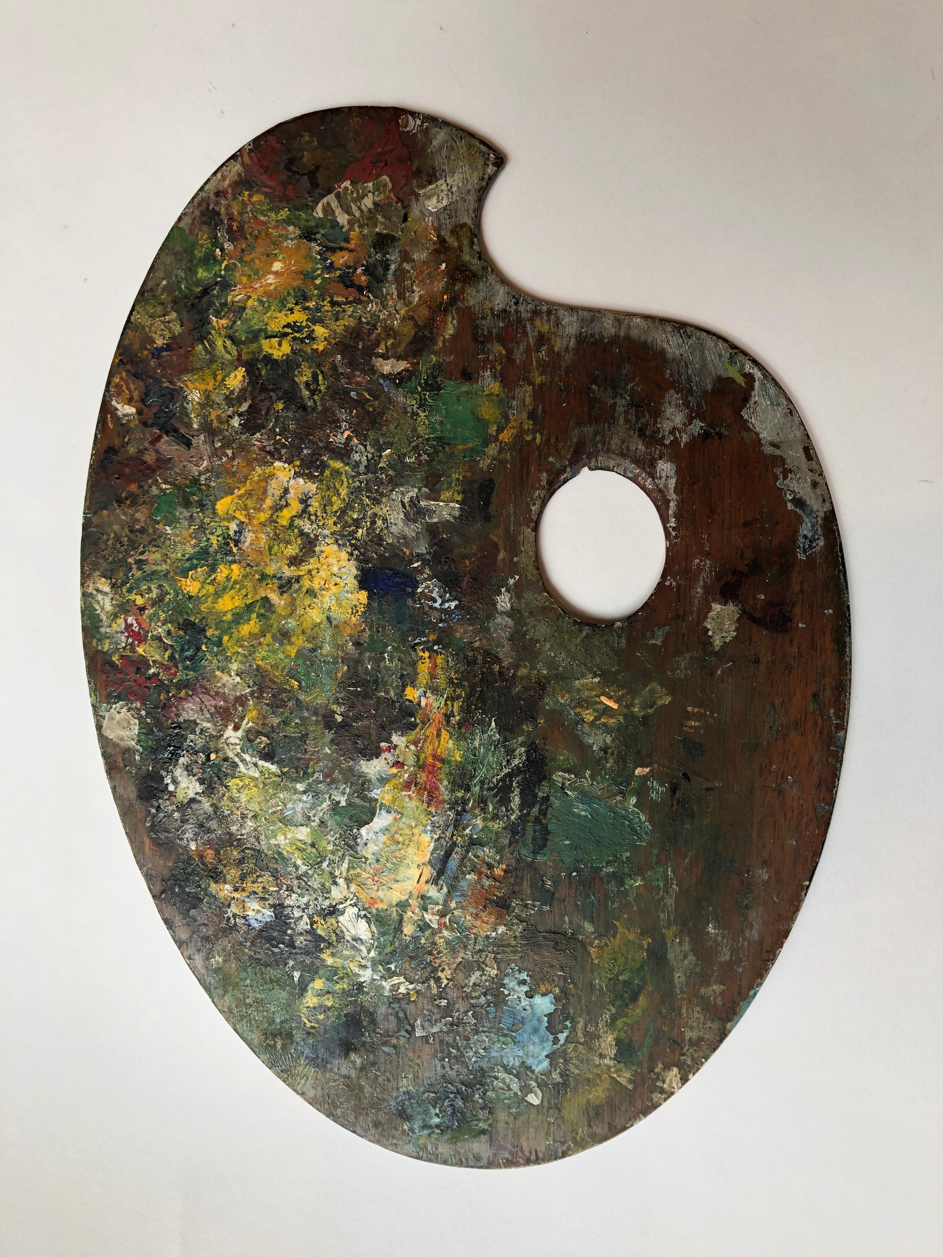 Palettes d'artiste-peintre en bois anciennes et anciennes Bon état à Manhasset, NY