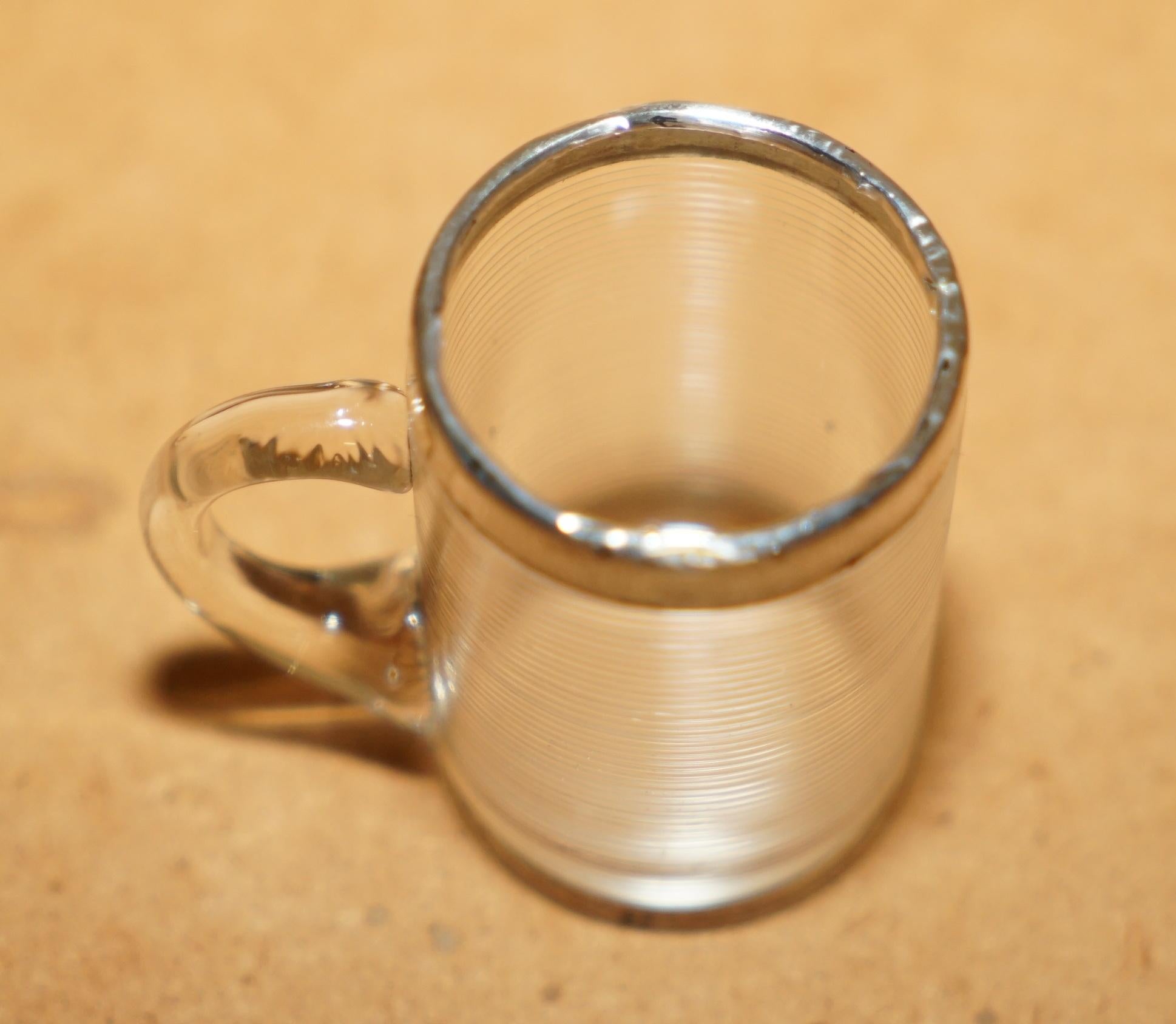 English ANTIQUE ANDREW BARRETT & SON'S STERLING SILVER MOUNTED 1927 MATCH STRiKER
