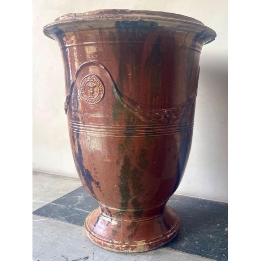 Glazed Large Antique Anduze Pot For Sale