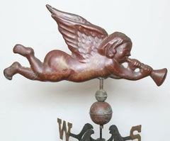 Antique Angel Copper Weathervane