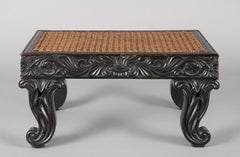 Antique Anglo-Ceylonese Carved Footstool