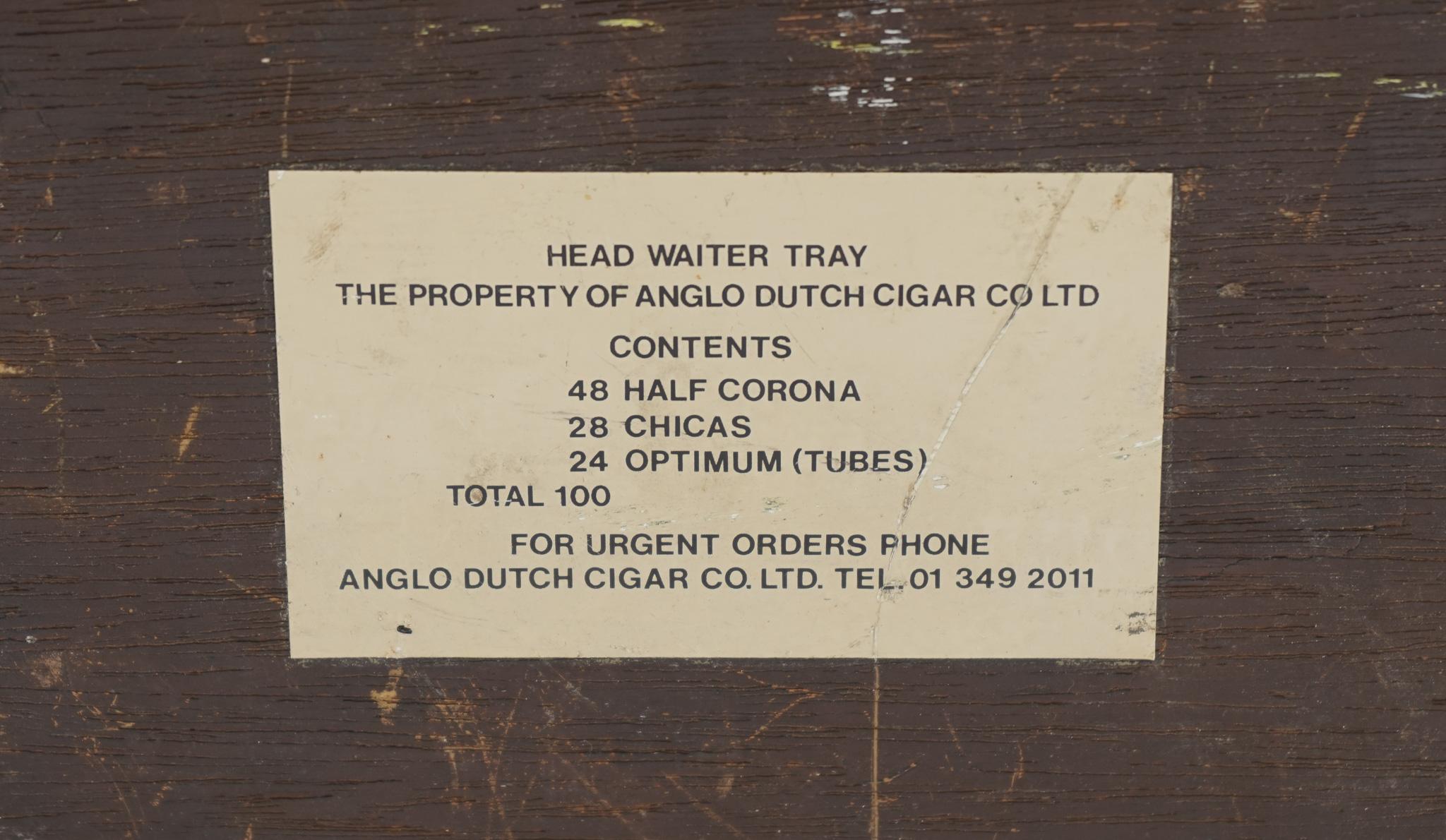 ANTIQUE ANGLO DUTCH CIGAR CO. WILLEM II OAK GLAZED SHOP COUNTER DISPLAY CABiNET For Sale 11