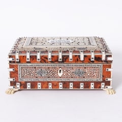 Antique Anglo Indian Bone and Tortoise Box