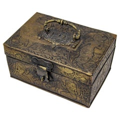 Antique Anglo Indian Bronze Jewelry Box