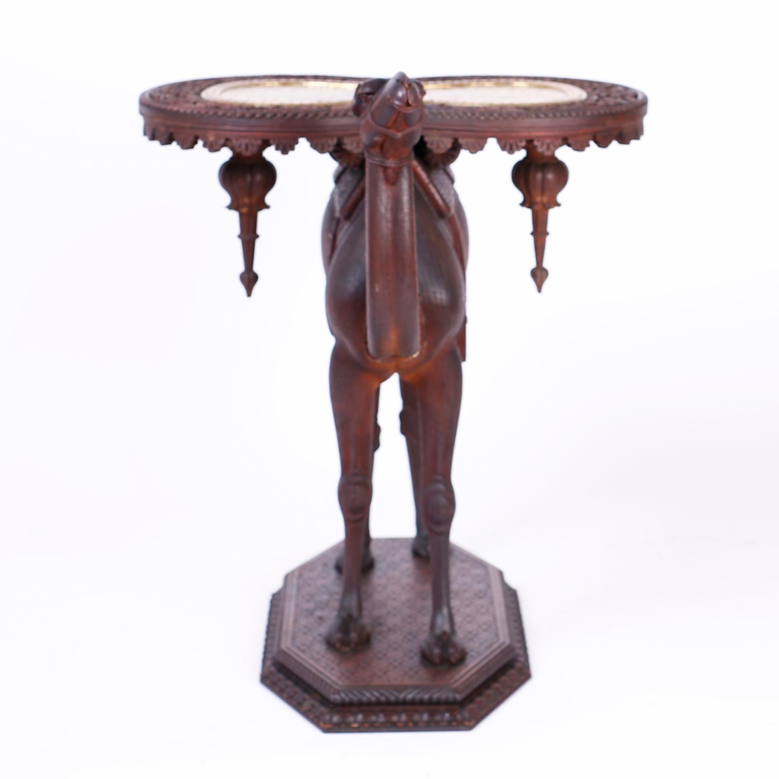 Antique Anglo-Indian Camel Table or Stand In Good Condition In Palm Beach, FL
