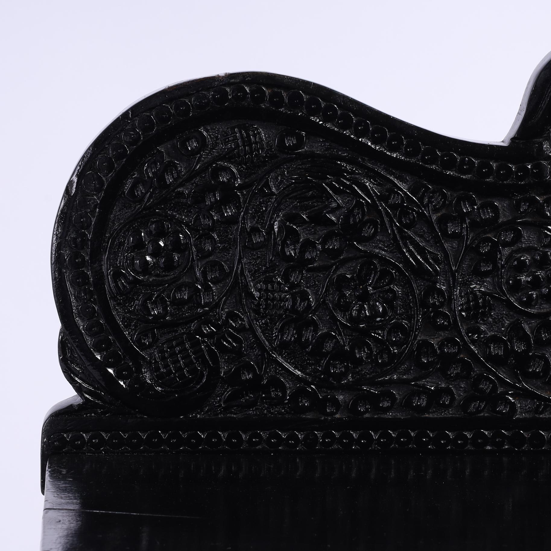 Anglo-Indian Antique Anglo Indian Carved and Ebonized Cabinet For Sale