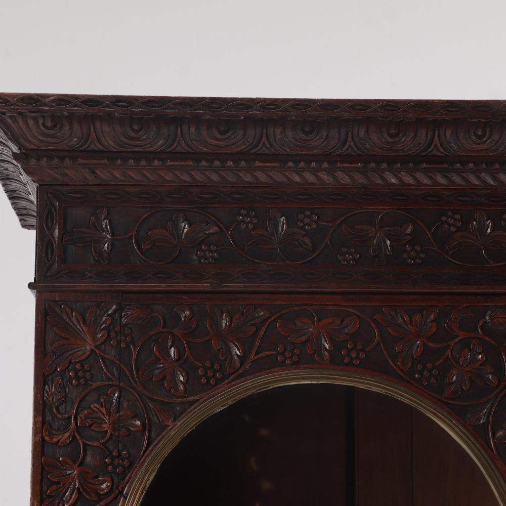 Antique Anglo-Indian Carved Bookcase, C. 1880. 1
