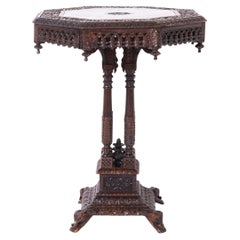 Antique Anglo Indian Carved Stand or Table