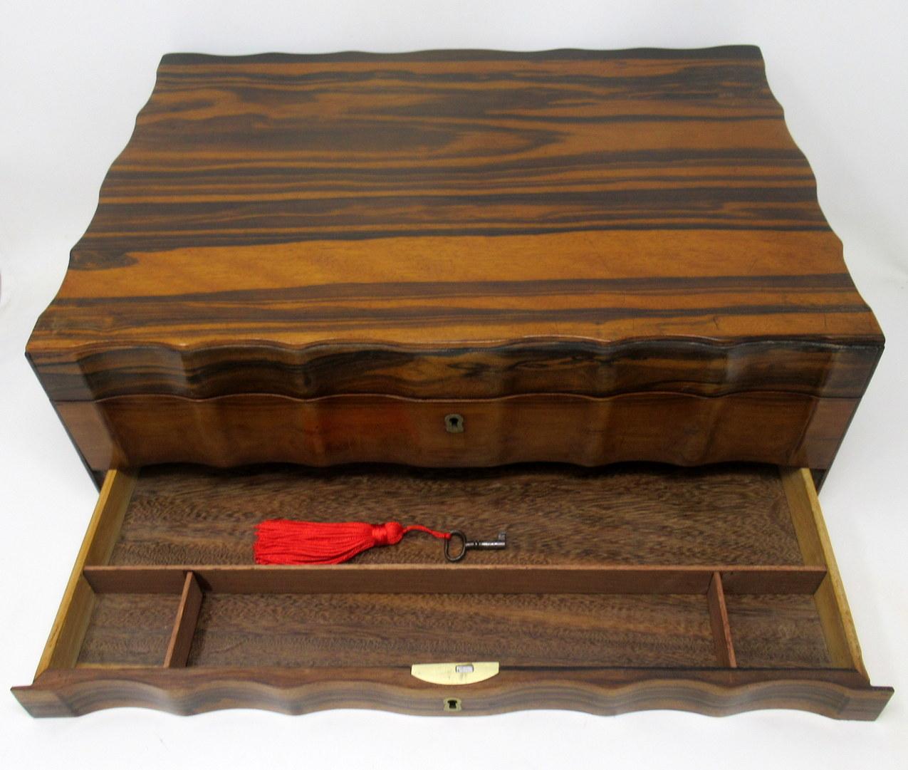 Victorian Antique Anglo Indian Coromandel Satinwood Lady, SJewellery Sewing Table Box 19ct For Sale