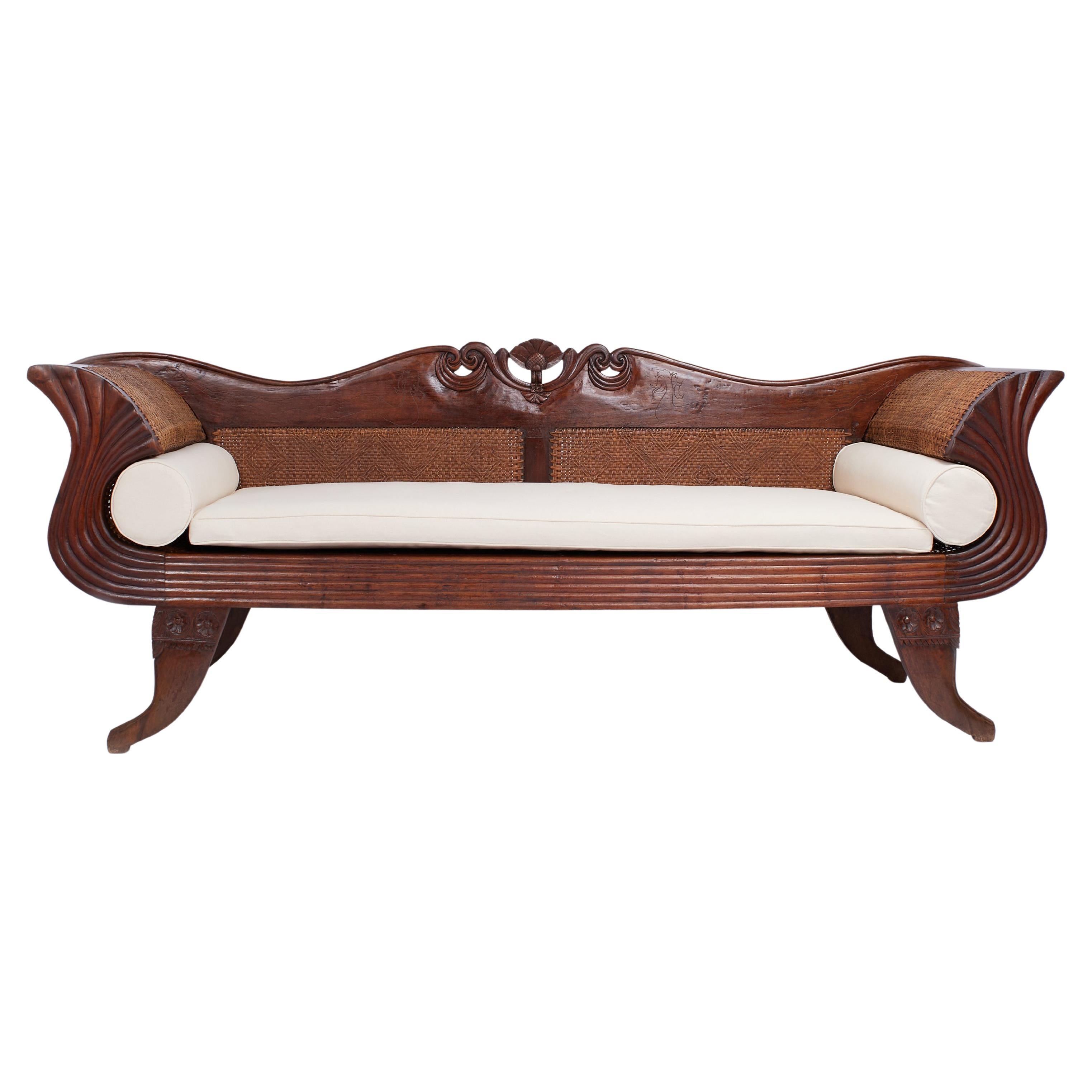 Antique Anglo Indian Empire Settee or Sofa