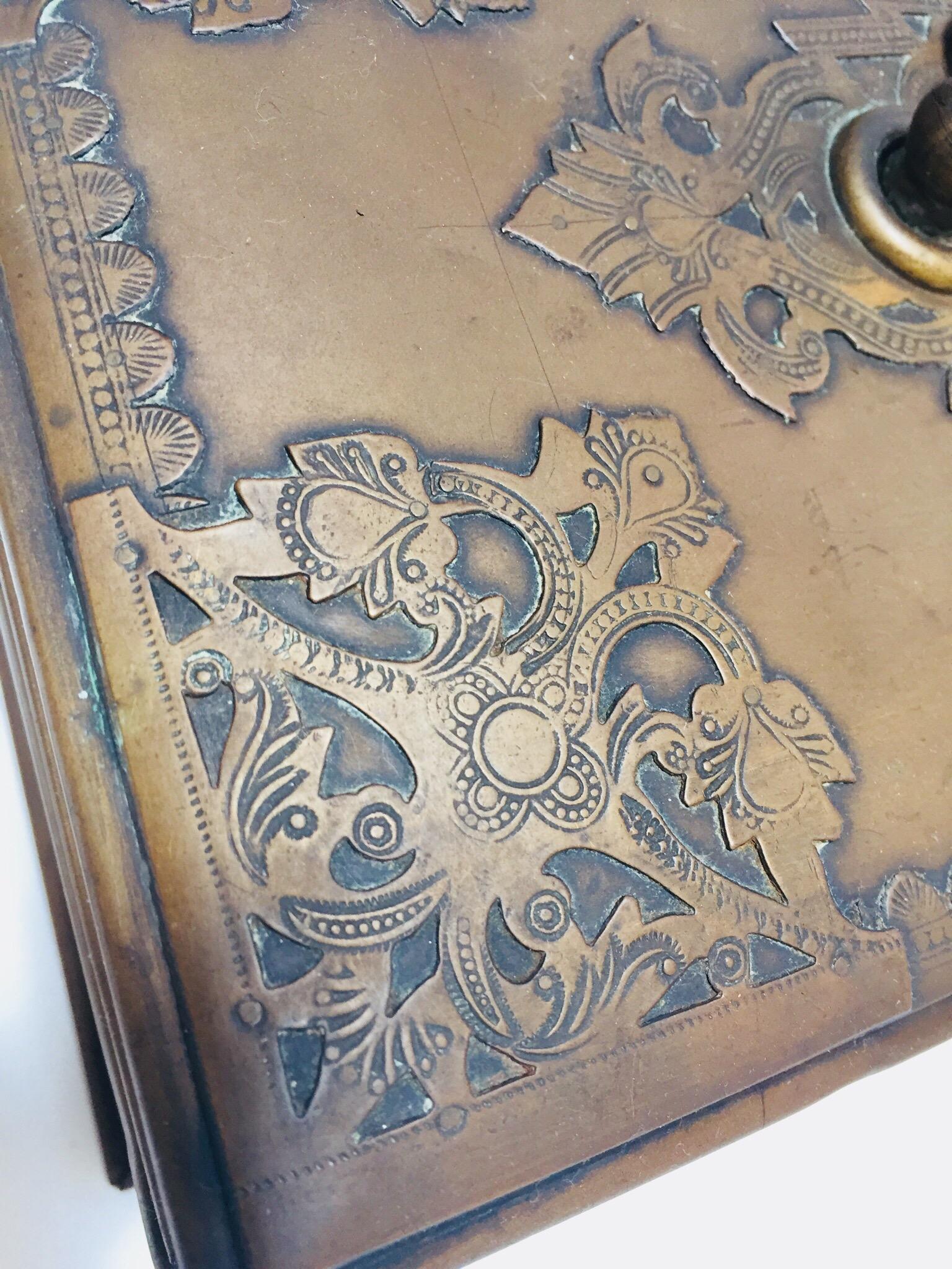 Antique Anglo Indian Georgian Brass Desk Box 2