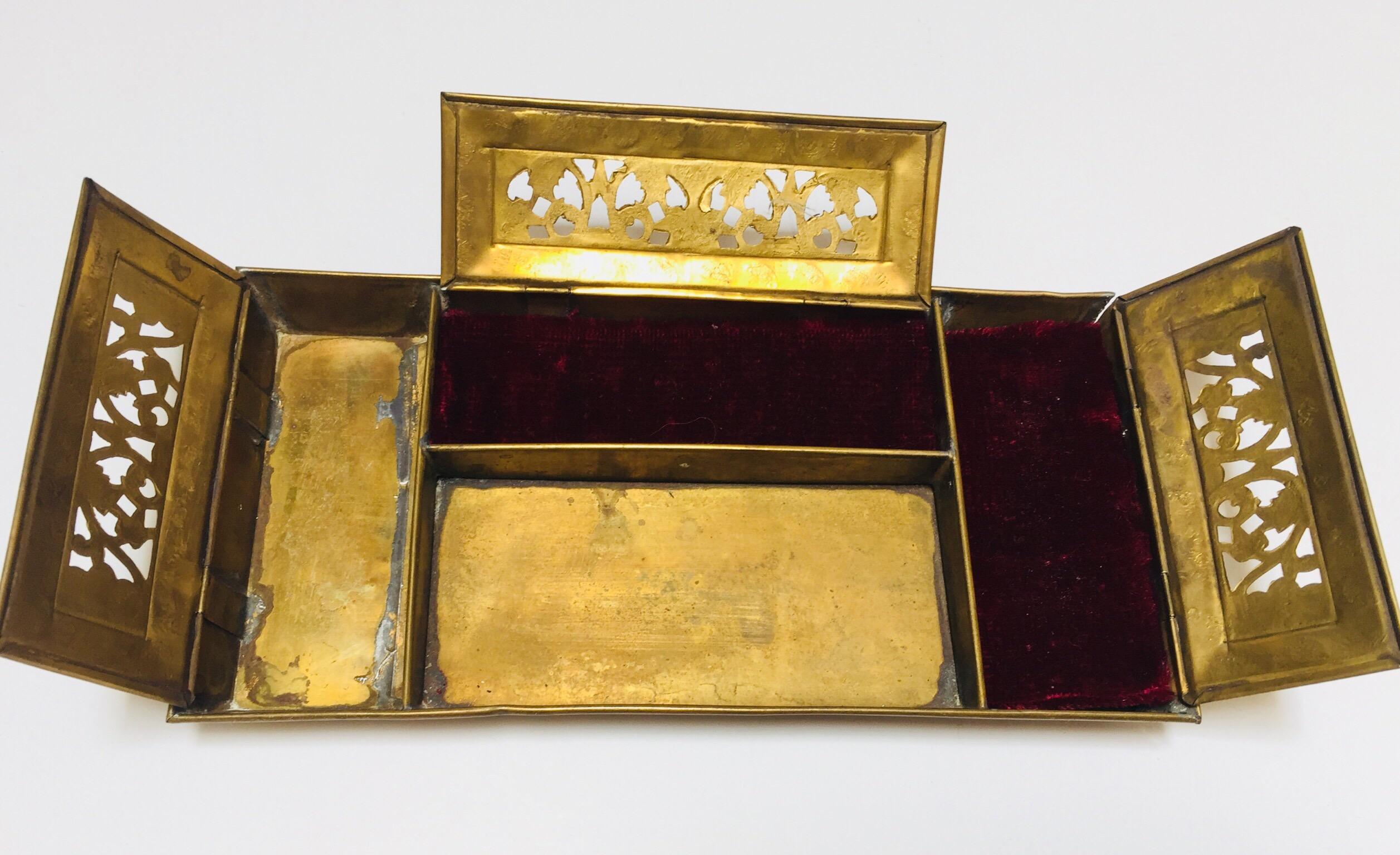 Antique Anglo Indian Georgian Brass Desk Box 3