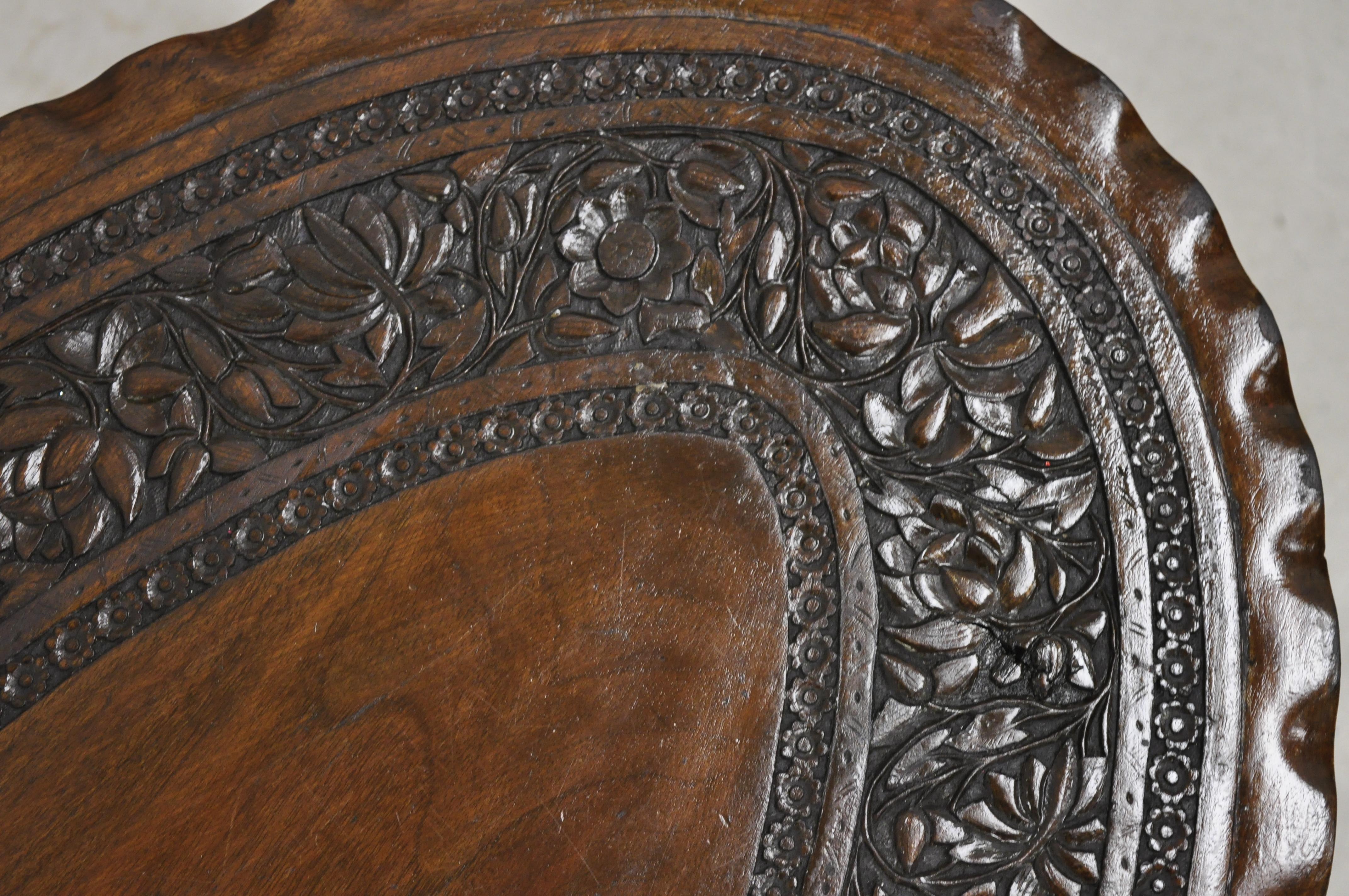 Antique Anglo Indian Georgian Small Paw Feet Oval Mahogany Coffee Table 'A' 5
