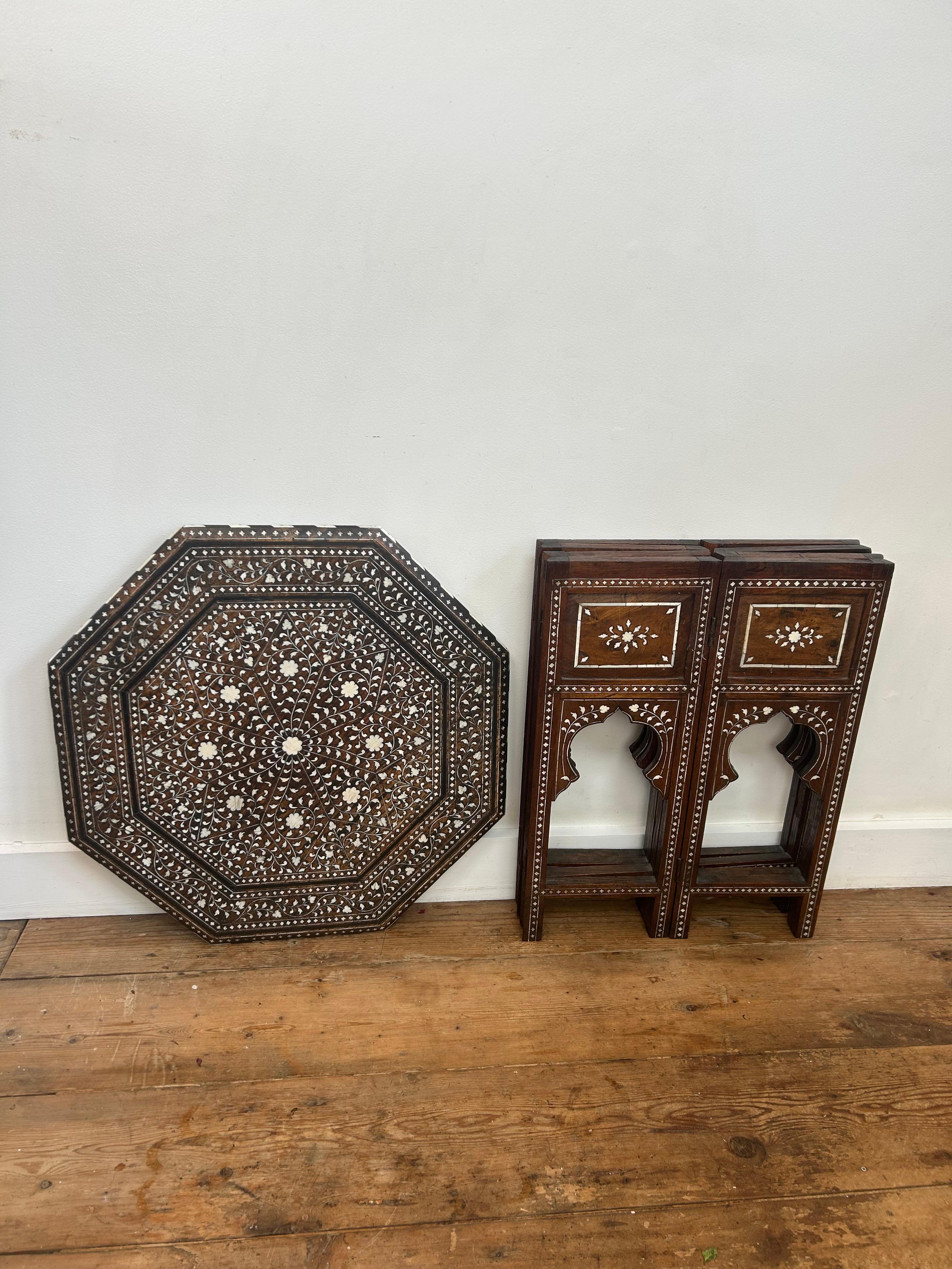 Anglo-Indian Antique Anglo Indian Hoshiarpur Octagonal Table For Sale