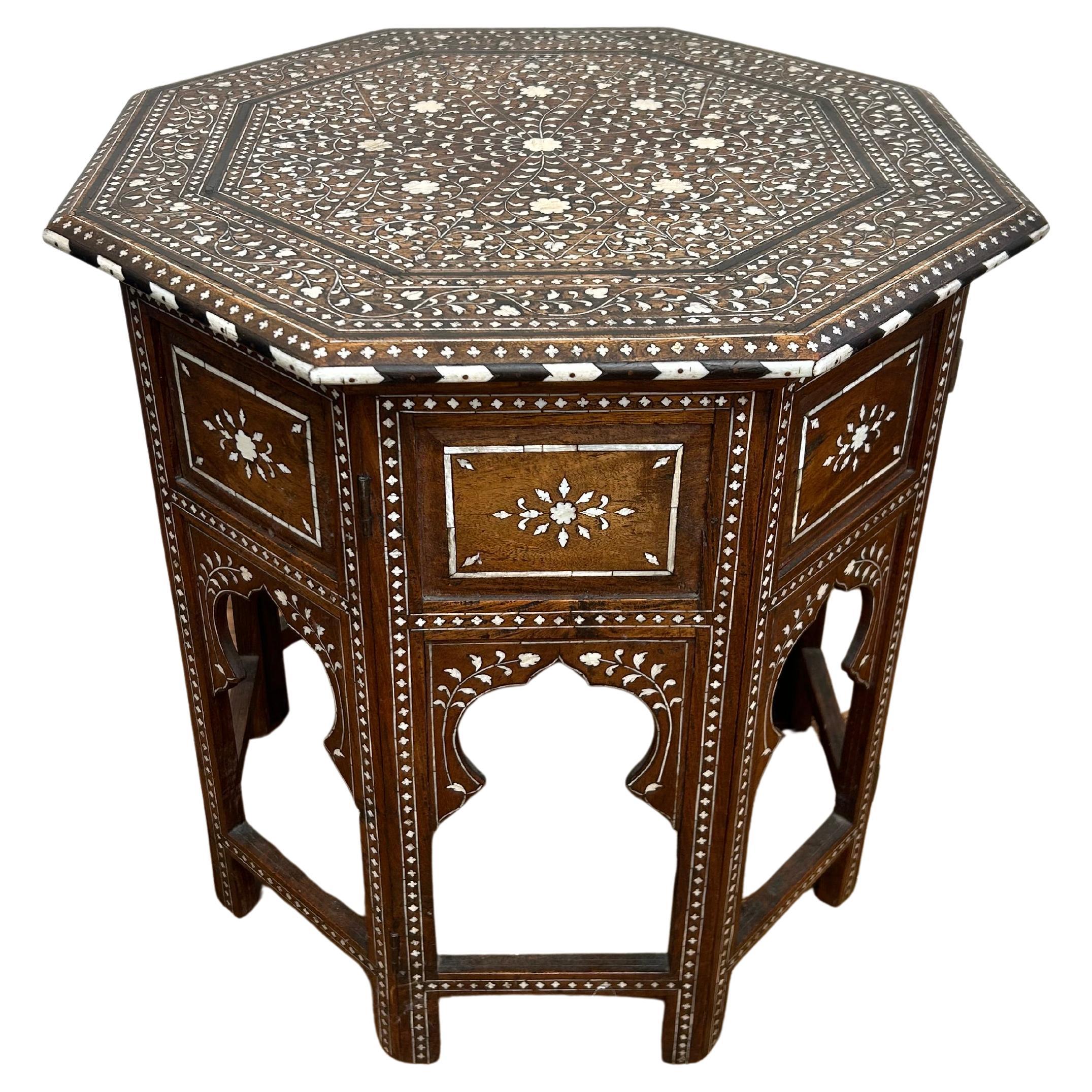 Antique Anglo Indian Hoshiarpur Octagonal Table