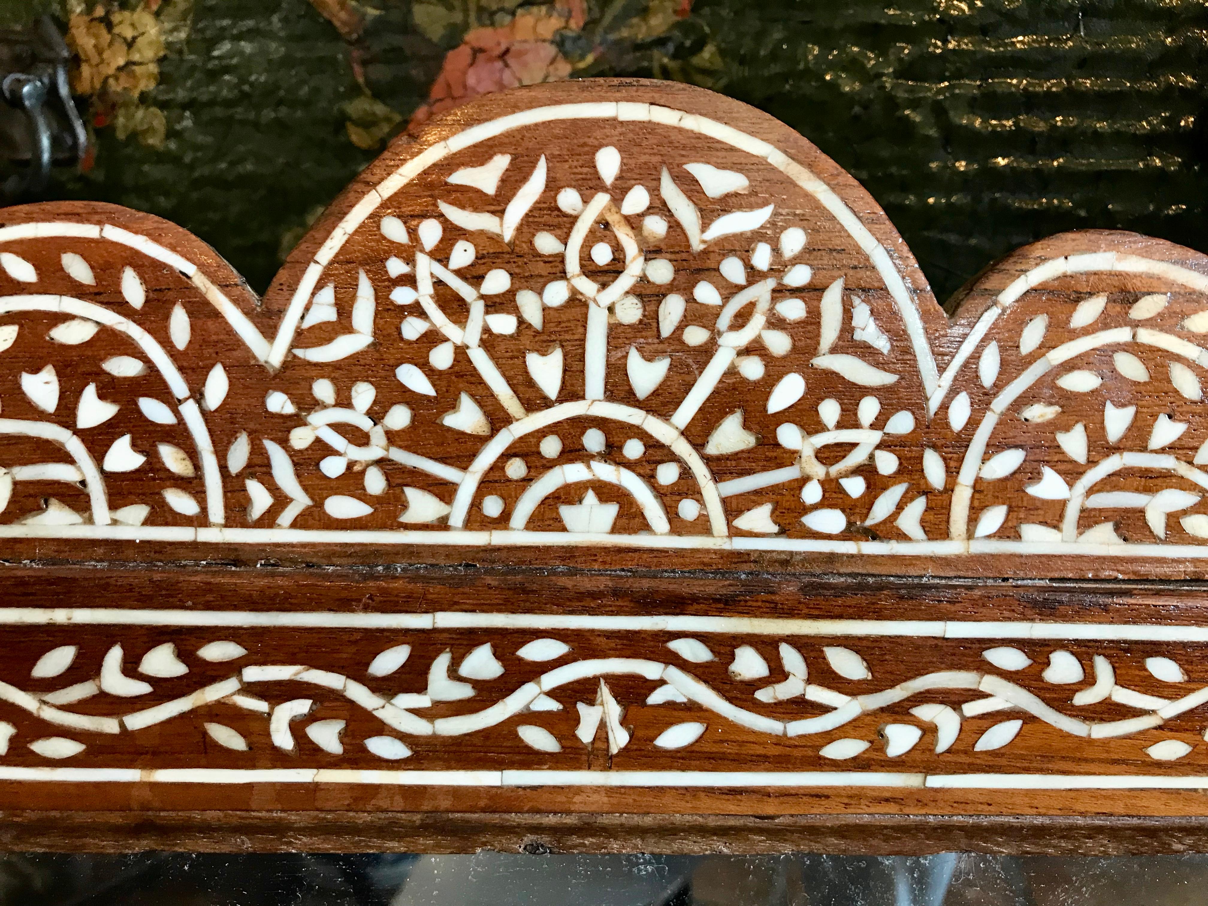 Inlay Antique Anglo-Indian Inlaid Mirror