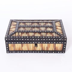 Antique Anglo Indian Porcupine Quill Box