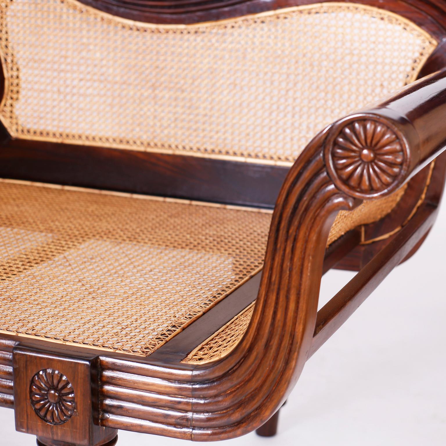 Anglo-Indian Antique Anglo Indian Rosewood Settee