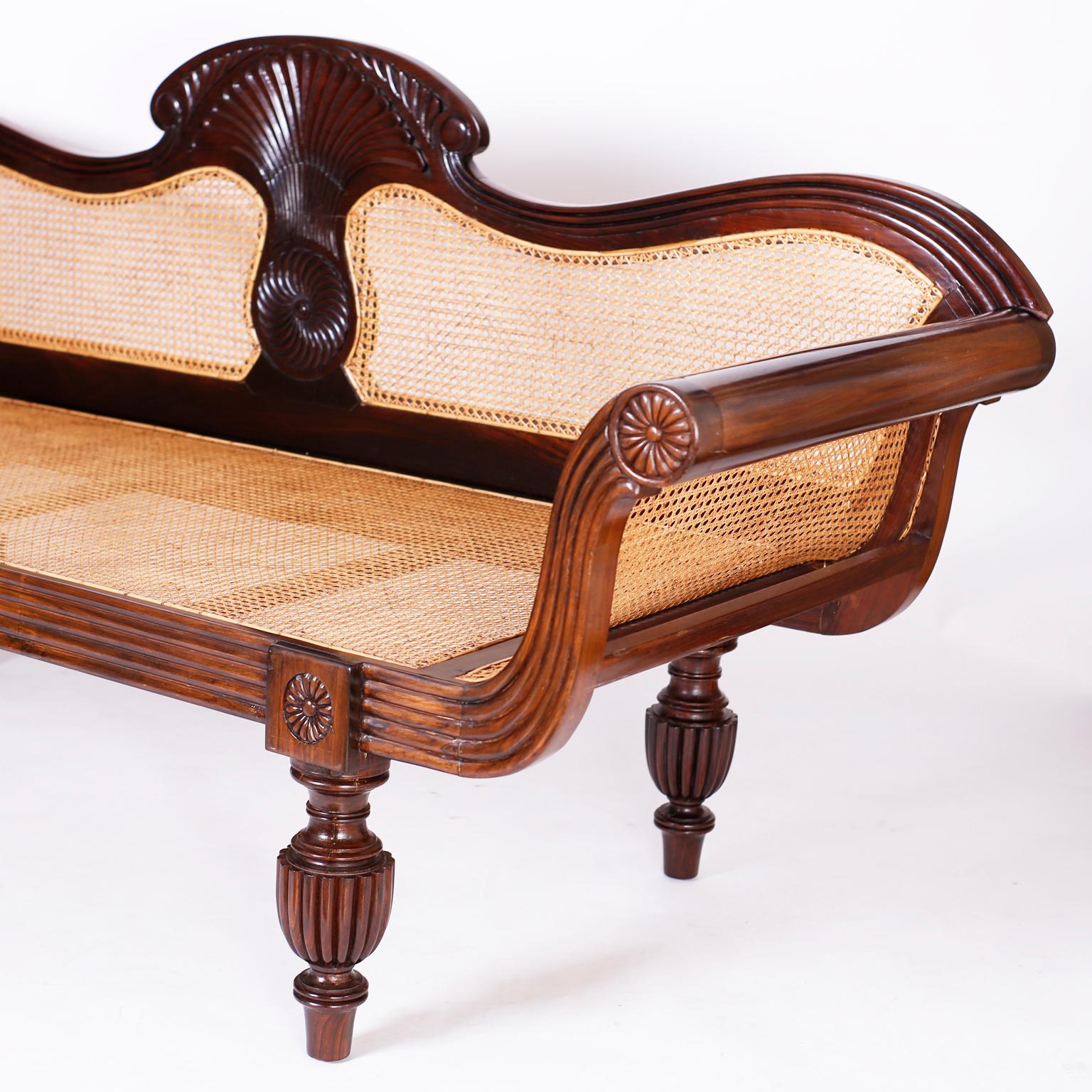 20th Century Antique Anglo Indian Rosewood Settee