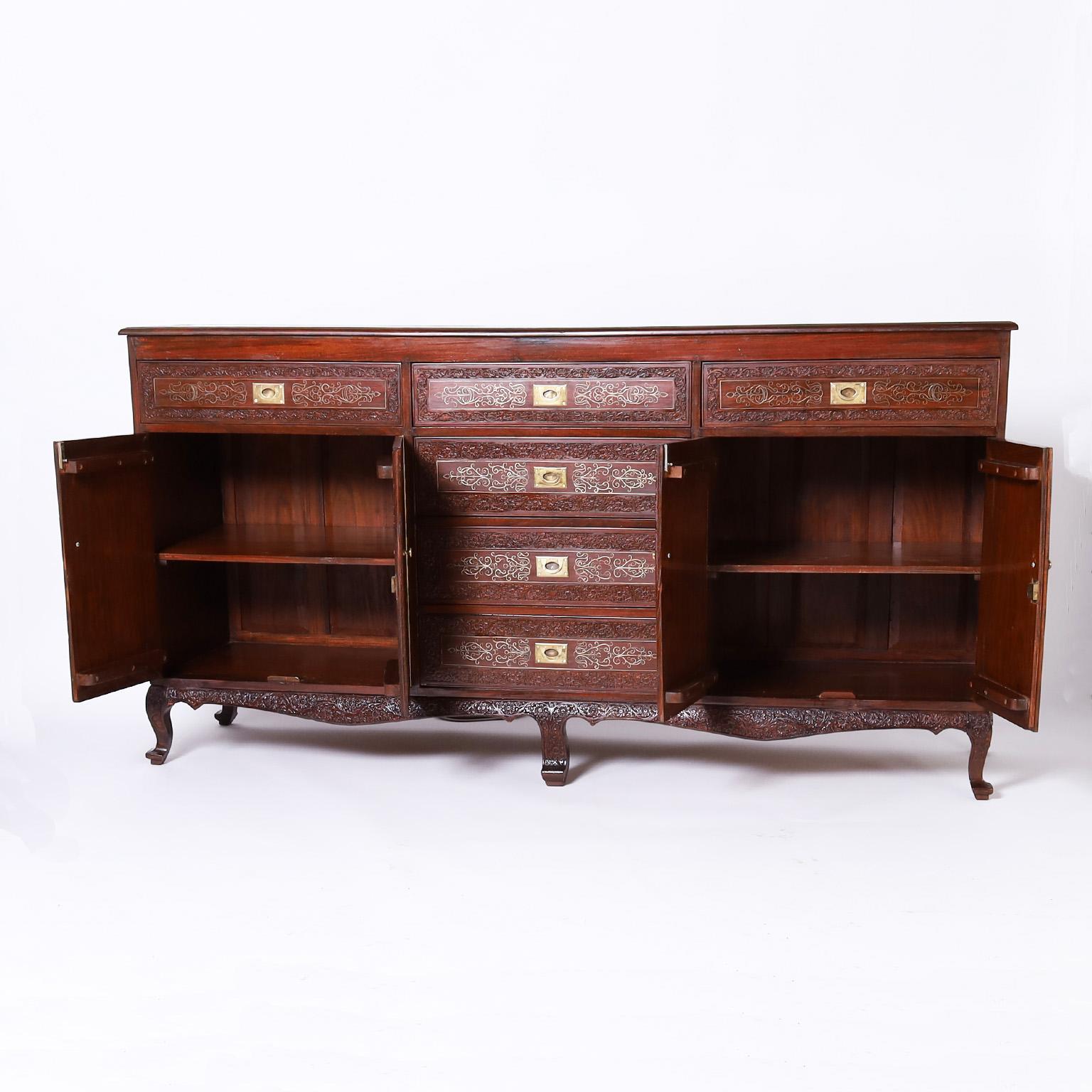 Anglo-Indian Antique Anglo Indian Rosewood Sideboard or Chest