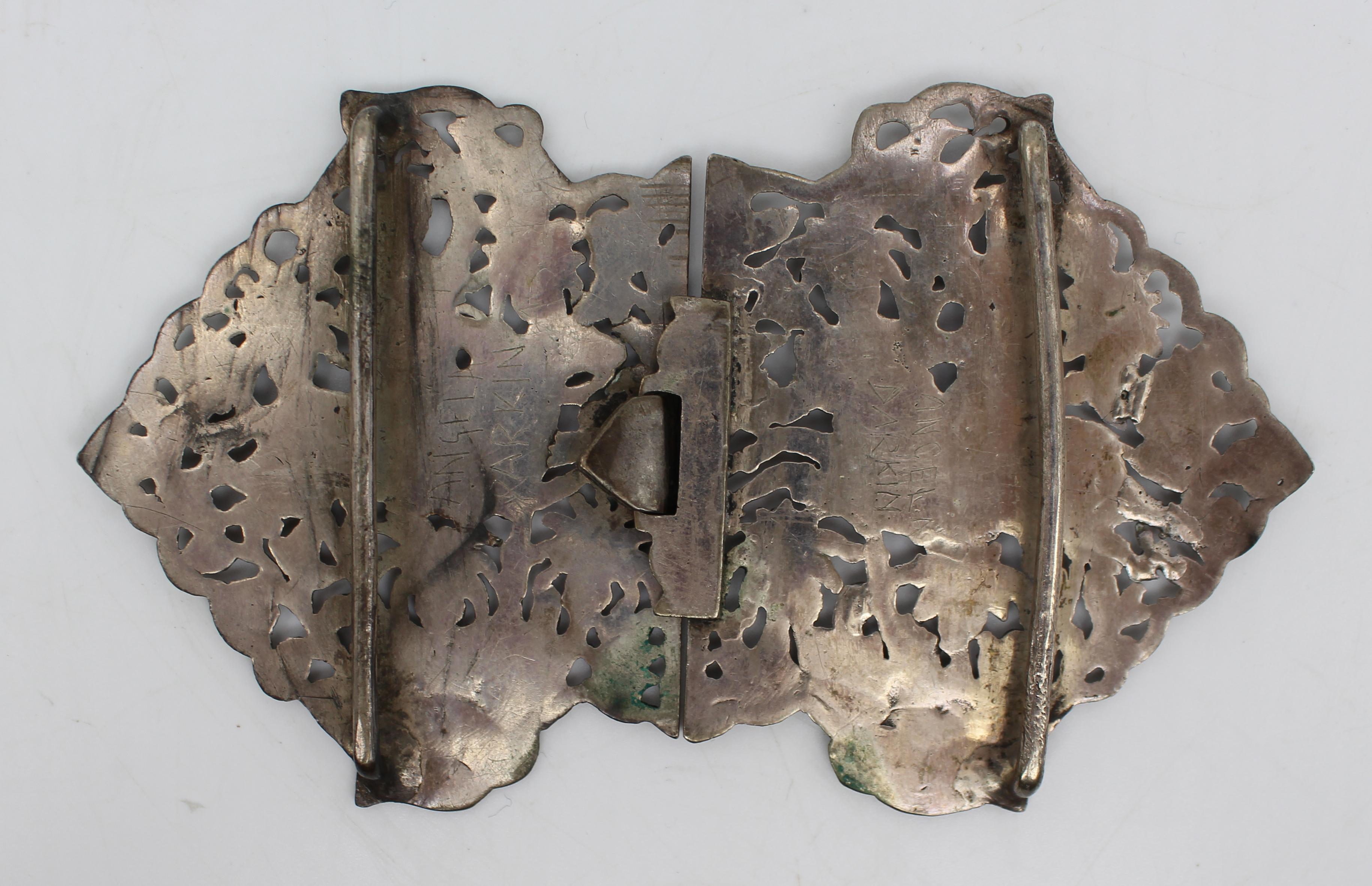Boucle de ceinture ancienne en argent A.I.C. C.1900 Bon état - En vente à Worcester, GB