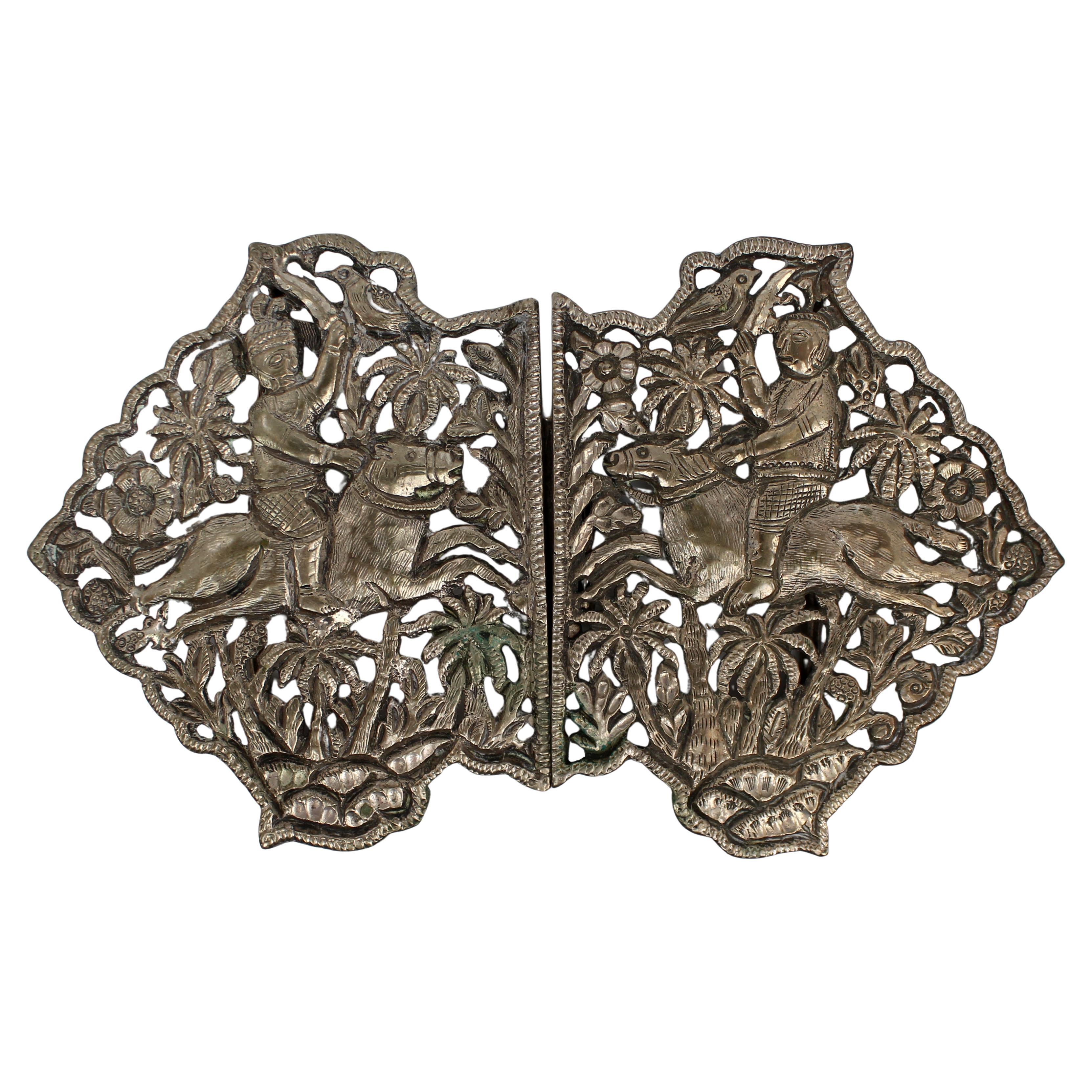 Boucle de ceinture ancienne en argent A.I.C. C.1900 en vente