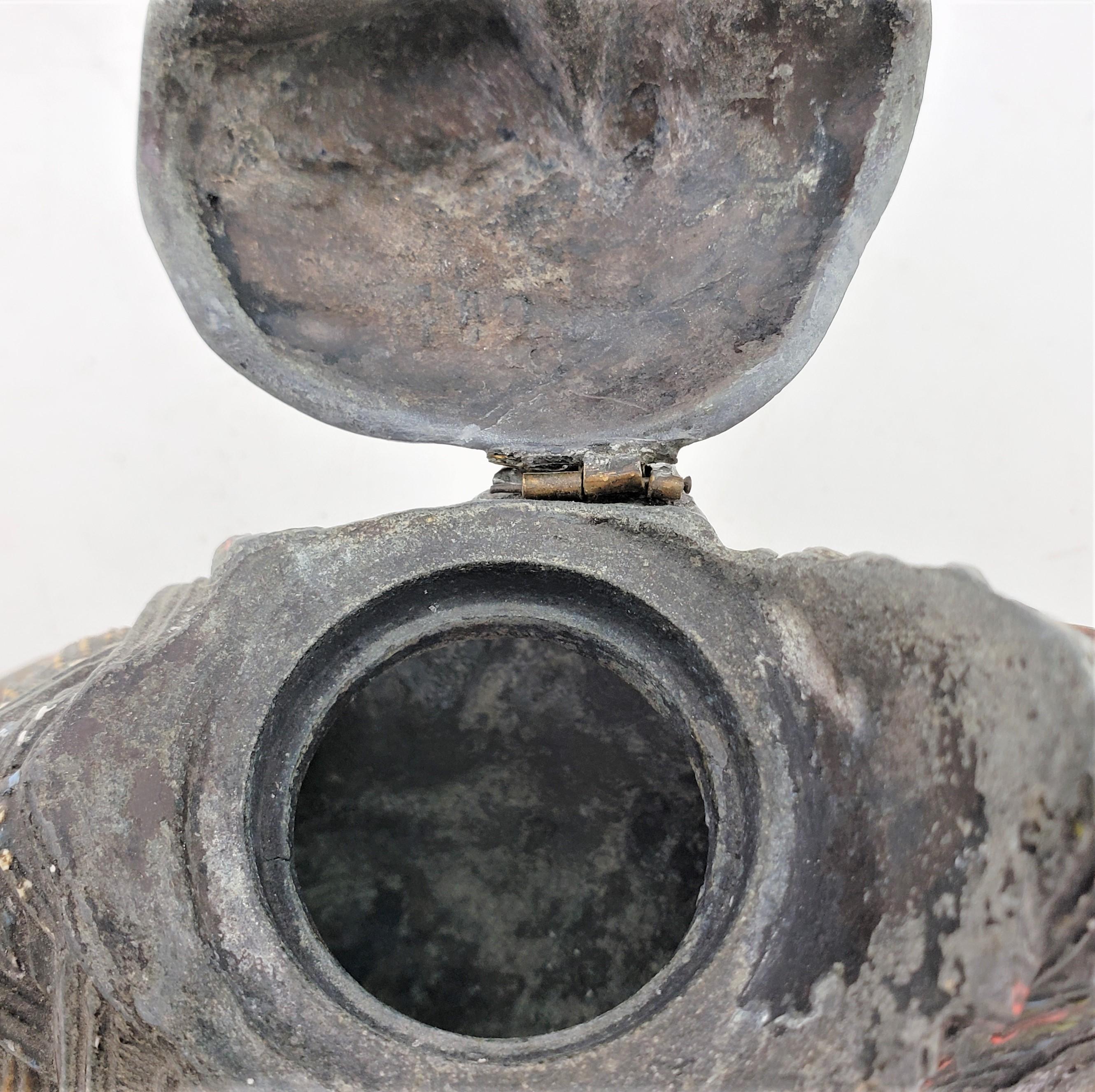Encrier ou sculpture figurative en métal moulé de style anglo-indien antique en forme de camel en vente 2