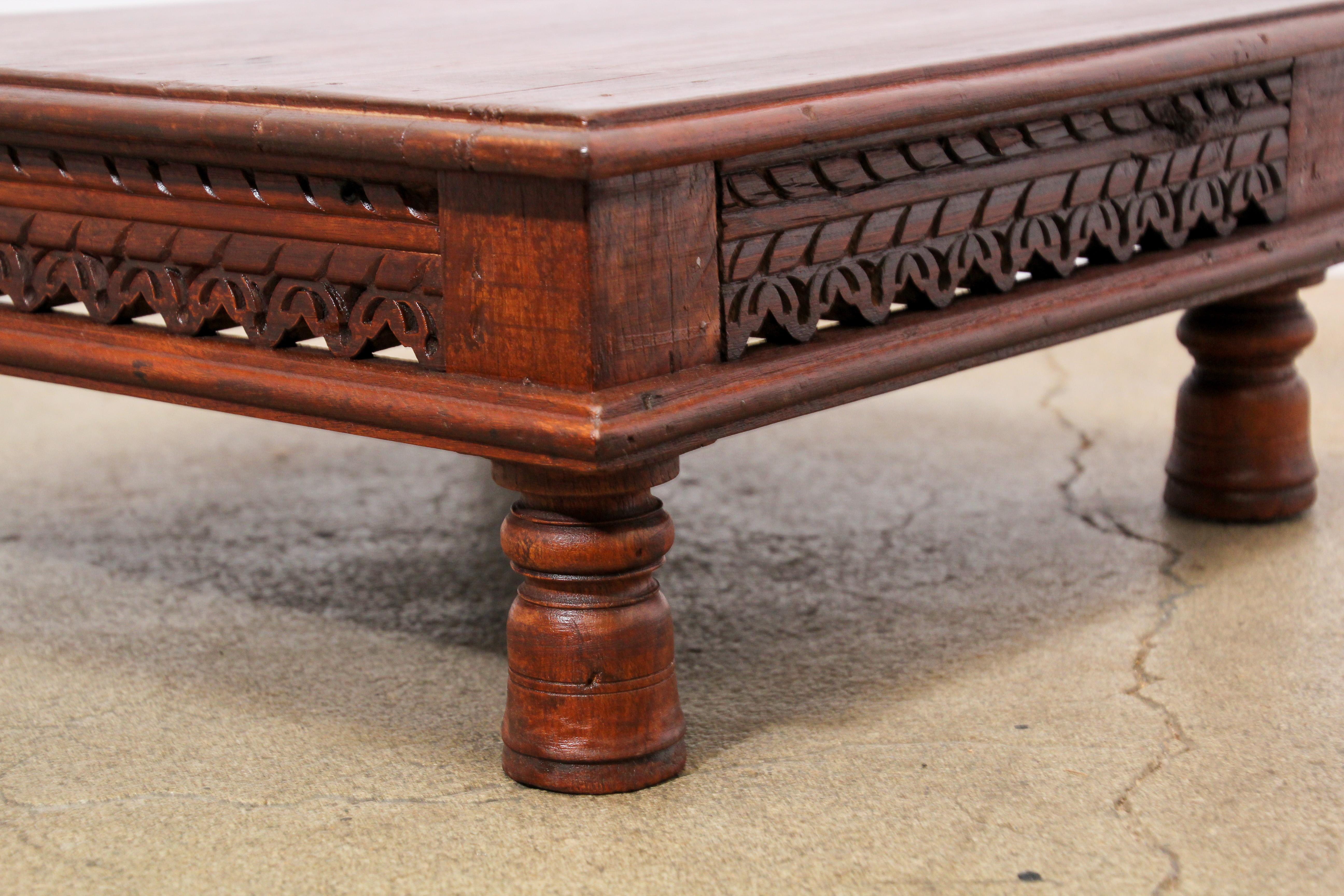Agra Antique Anglo-Indian Teak Side Table
