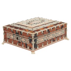 Antique Anglo Indian Tortoise Shell and Bone Box