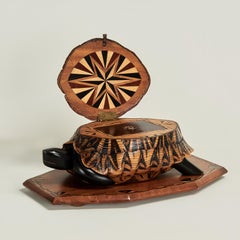 Antique Anglo Indian Tortoise Tea Caddy Box