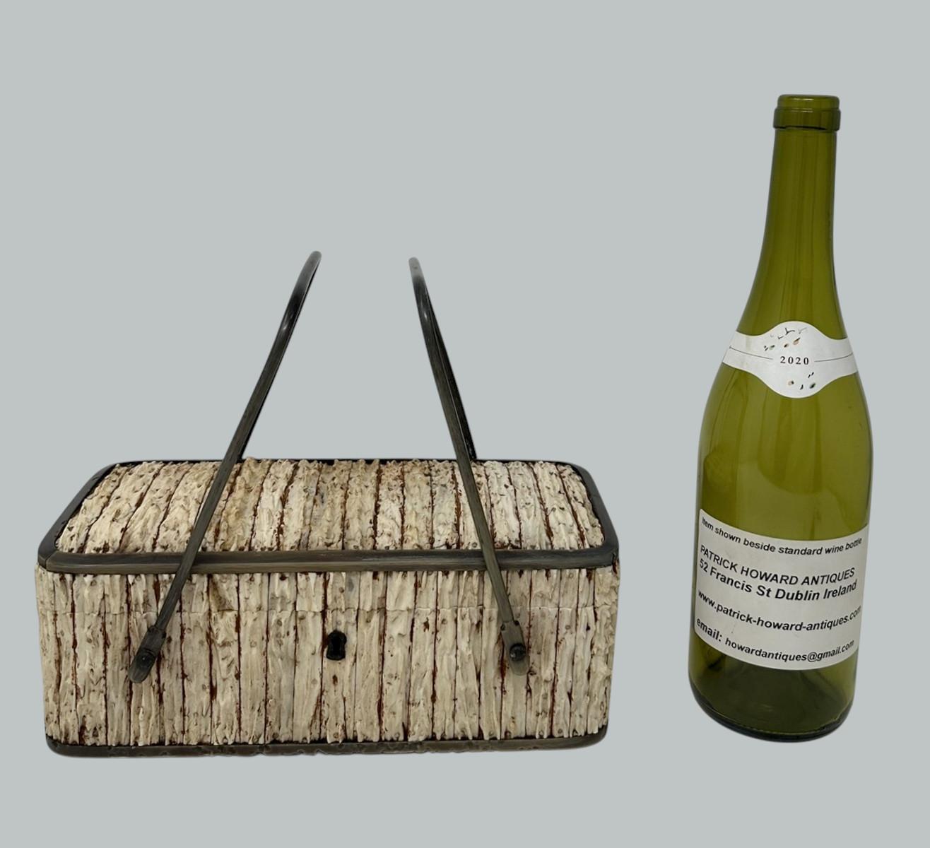 Ancien coffret à bijoux en bois de santal en corne de cerf Anglo-Indien Vizagapatam en vente 3