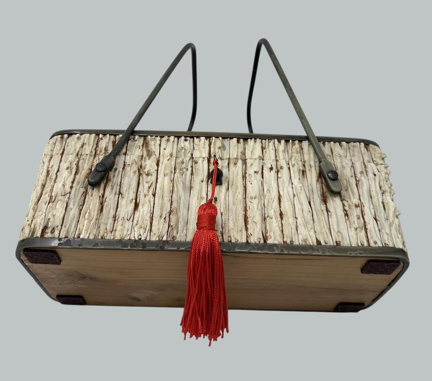 Ancien coffret à bijoux en bois de santal en corne de cerf Anglo-Indien Vizagapatam en vente 4