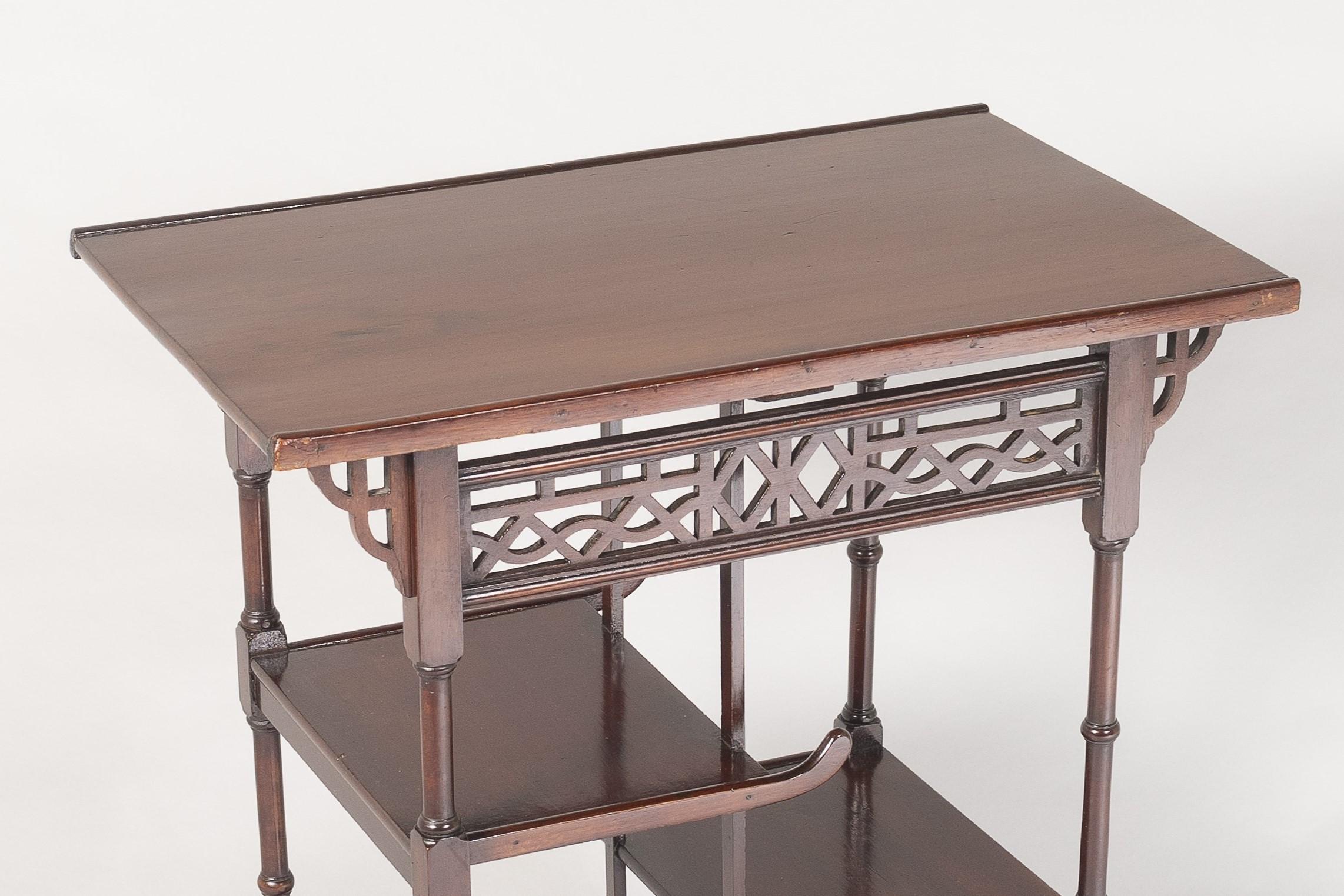 Antique Anglo-Japanese Pagoda Side Table in the manner of E W Godwin For Sale 3