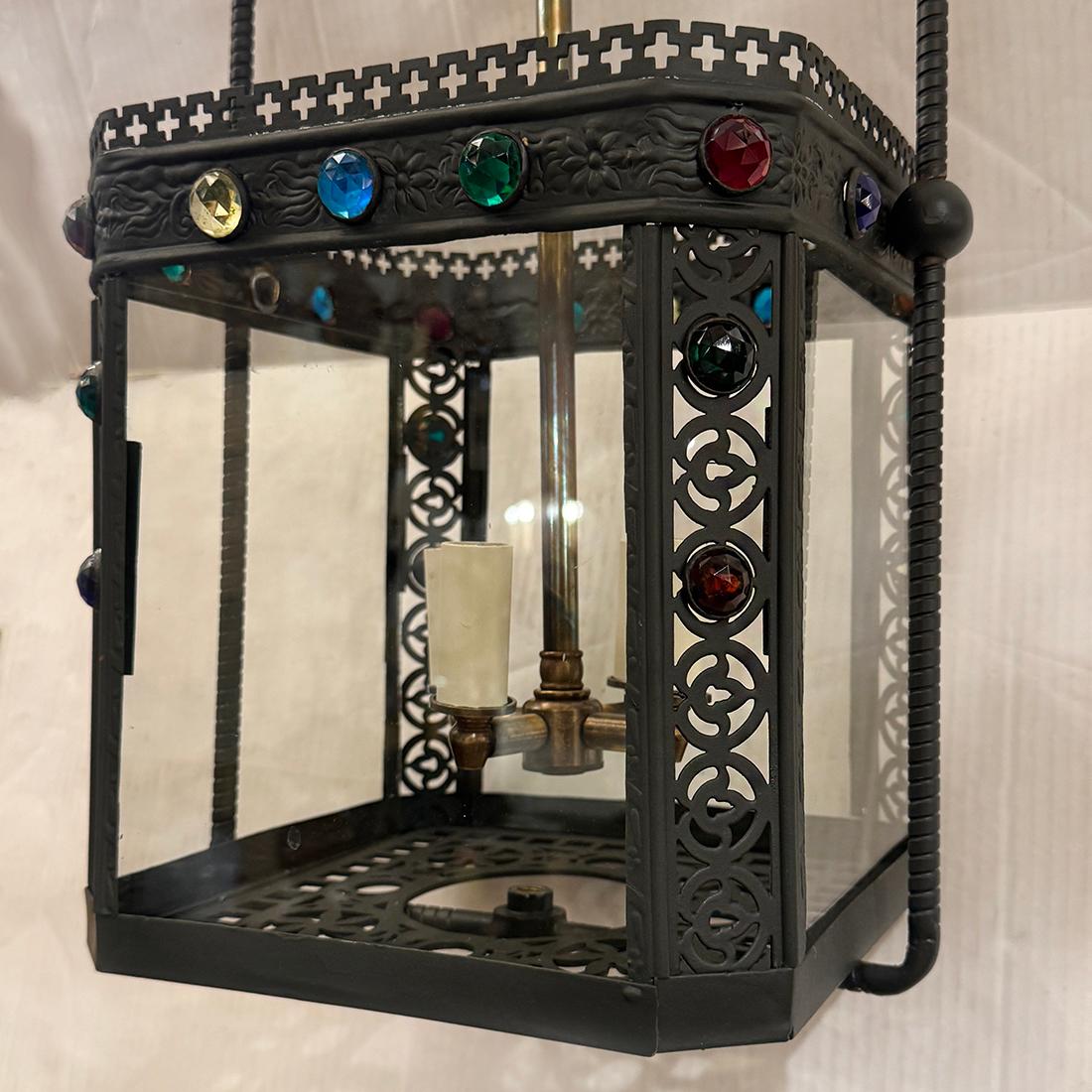 English Antique Anglo Raj Bronze Lantern For Sale