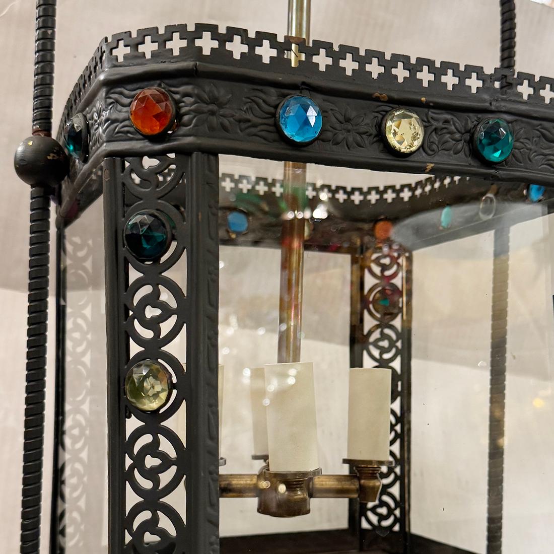 Antique Anglo Raj Bronze Lantern In Good Condition For Sale In New York, NY