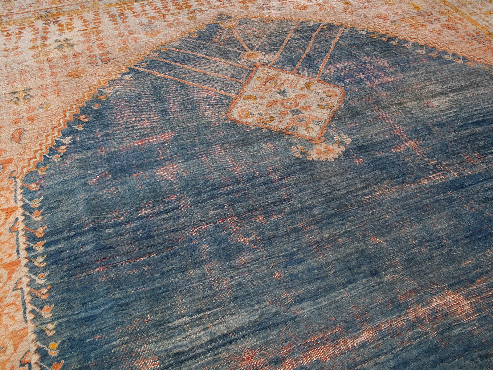Hand-Knotted Antique Angora Oushak Carpet 'DK-119-88' For Sale