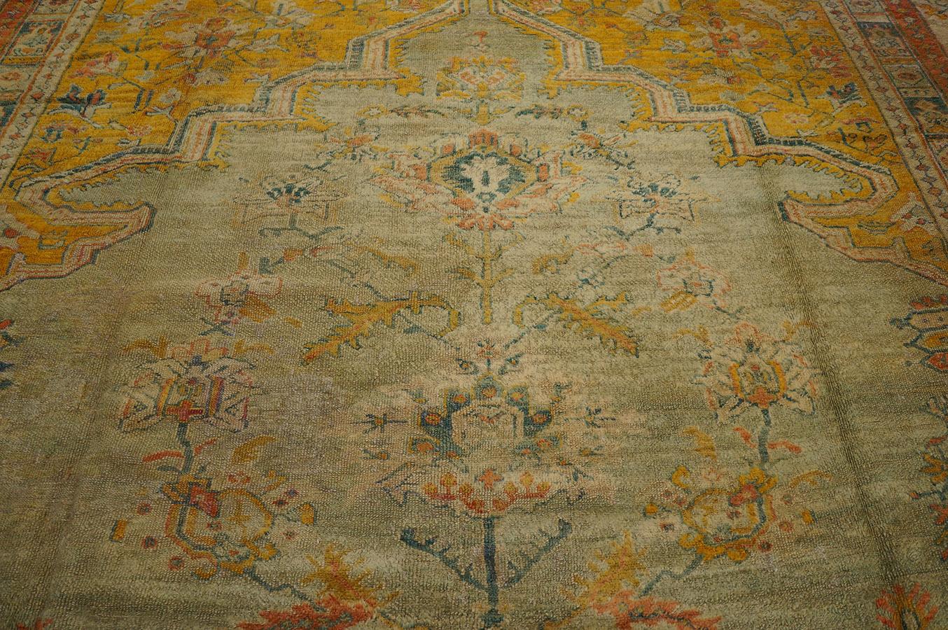 19th Century Turkish Angora Oushak Carpet ( 12' x 16'2
