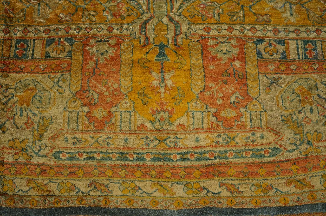 19th Century Turkish Angora Oushak Carpet ( 12' x 16'2