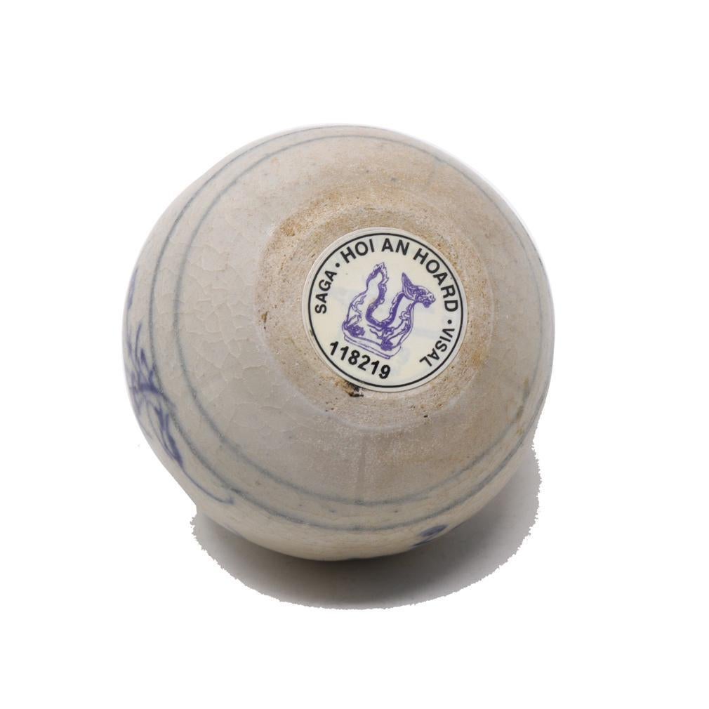 Antike Annamese Blau und Weiß Keramik Krug, Chu Dao Kilns (Glasiert) im Angebot