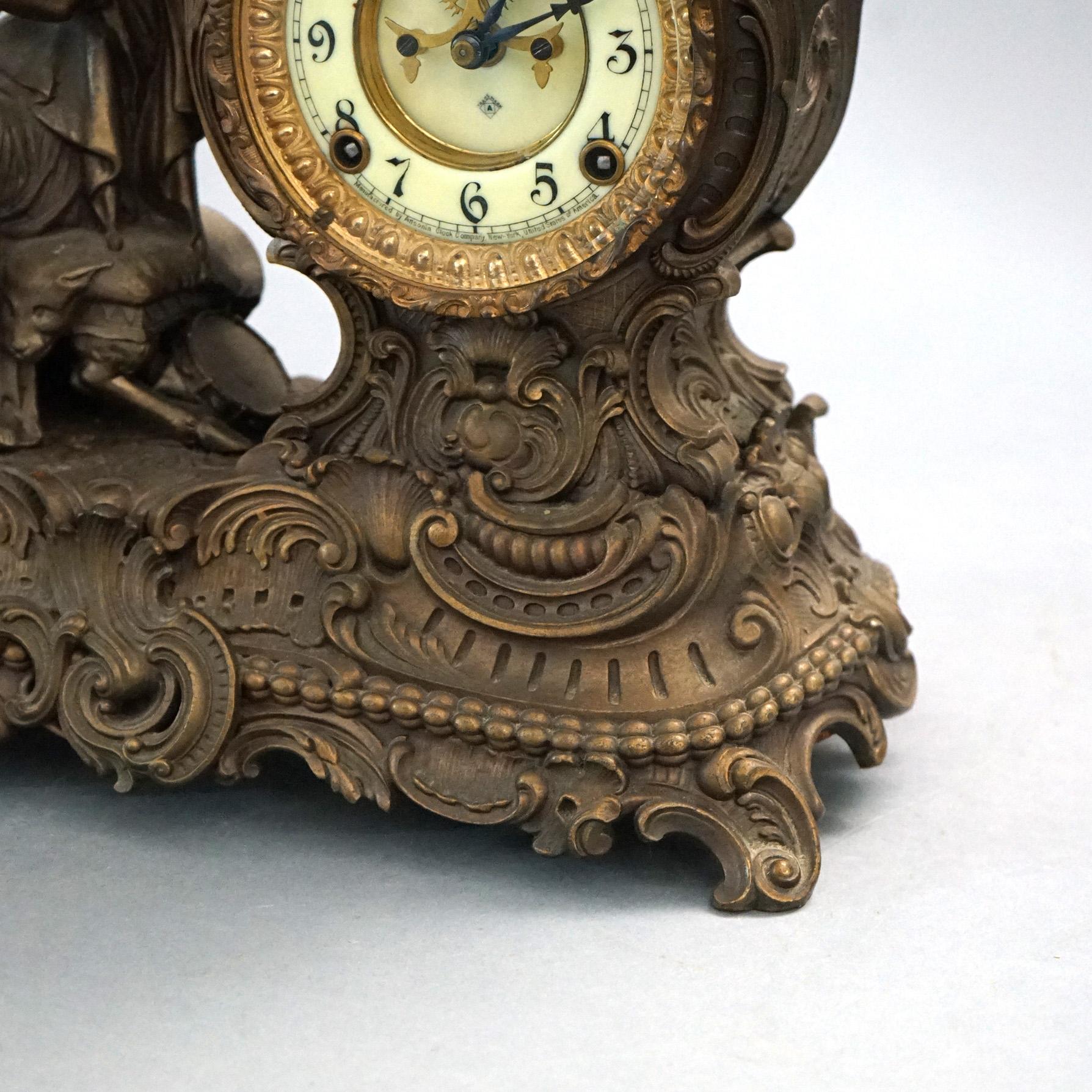 antique ansonia mantle clock