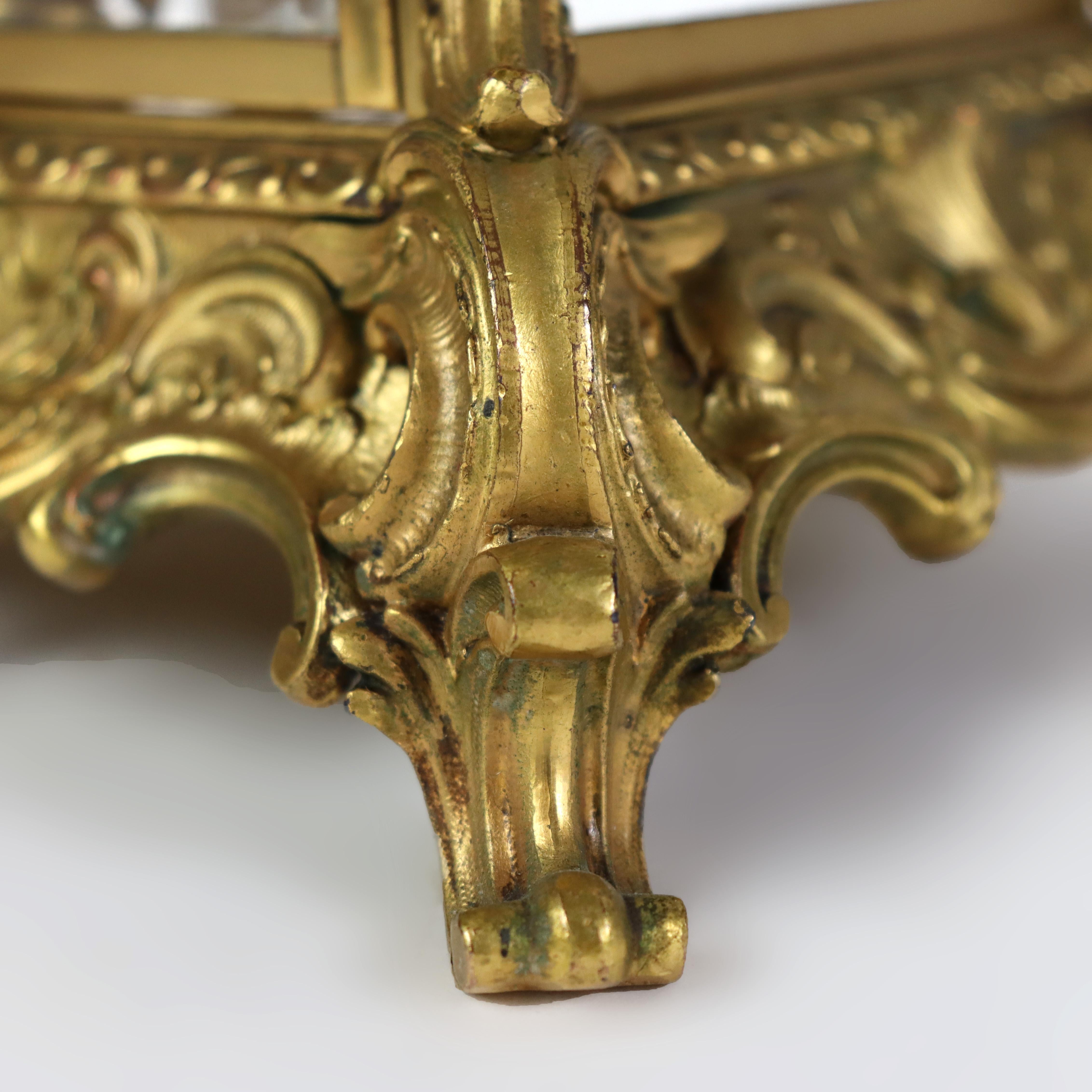 Antique Ansonia Clock Co. French Louis XIV Style Crystal Regulator Clock For Sale 7