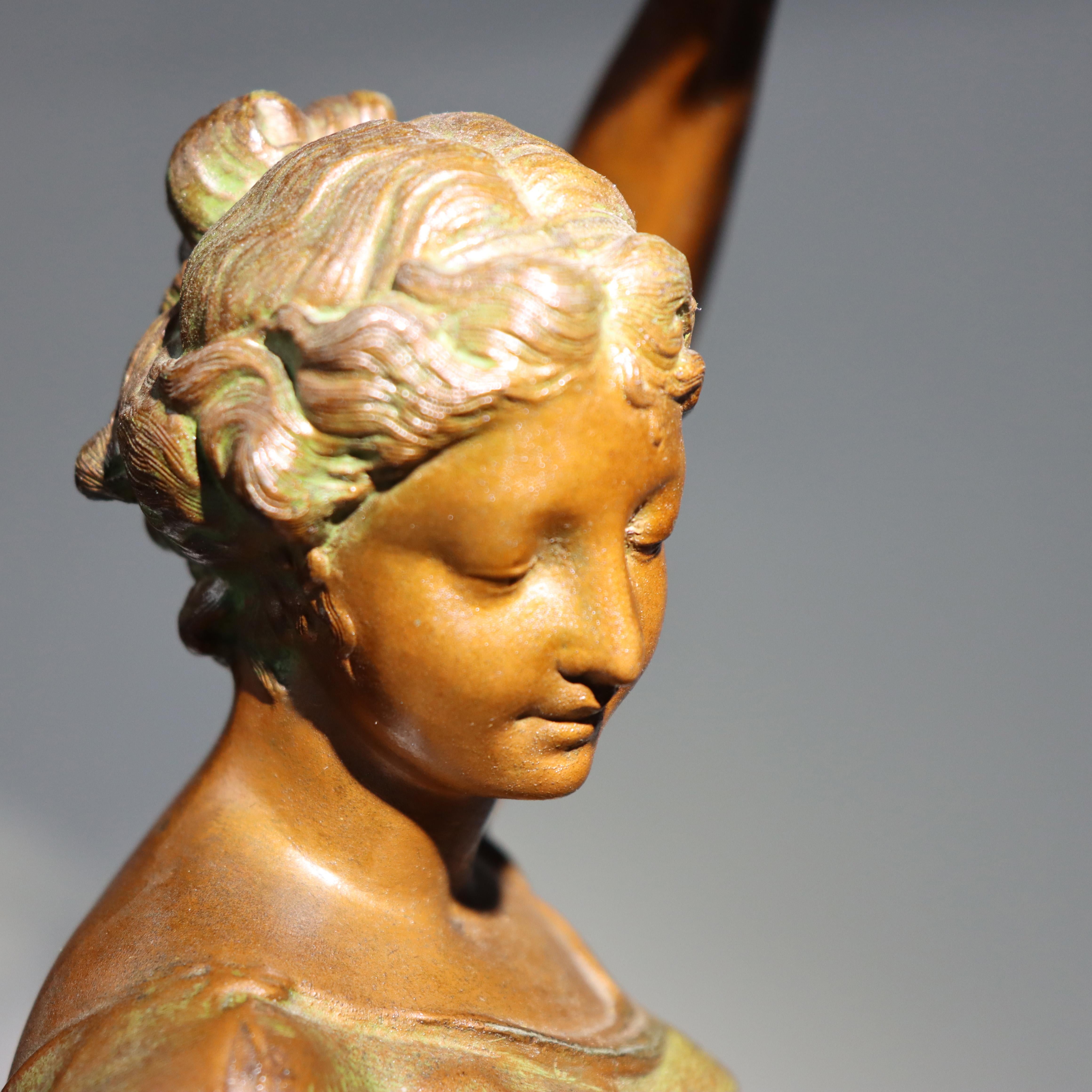 Antique Ansonia Neoclassical Figural Swinging Ball Mystery Clock C1890 en vente 8